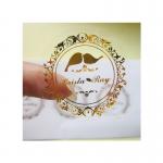 Self Adhesive Seal Sticker Label Transparent Logo Gold Foil Stickers for sale