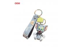 China Custom 3d Character Keychain With Metal Key Ring supplier