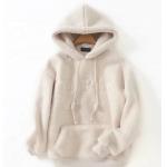 Unisex Fleece xxxl Sherpa Fur Lined Hoodie Embroidery Warm Fluffy Hoodie for sale