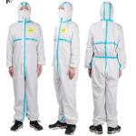 63 GSM PP+PE Disposable Protective Clothes for sale