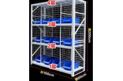 China Four Tier Q235 Steel Pallet Shelving With Wire Decking For Garment supplier
