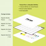 Magnetic Dry Erase Monthly Fridge Calendar White Black For Refrigerator