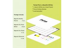 China Magnetic Dry Erase Monthly Fridge Calendar White Black For Refrigerator supplier