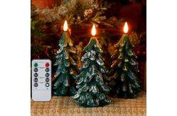 China Versatile Flameless Taper Candles Real Wax Christmas Tree Candles supplier