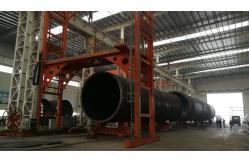 China Tank Tower 250T Welding Turning Rolls Rubber Wheel Heavy Duty supplier