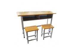 China Knocked down Humanized Design School Desk With Chair supplier
