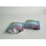 Moisture Proof Plastic Pouches Packaging Clearly Window Holographic Cookies With Zipper