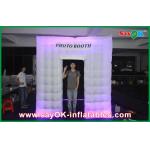Inflatable Photo Booth Hire LED Photobooth Inflatable White Photo Booth Lighting Tent With 210 D Oxford Color for sale