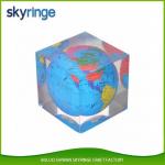 Folk Art Flower Paperweight  Transparent Acrylic Paperweight Sample Available