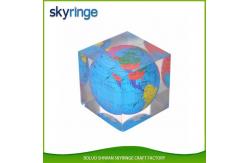 China Personalized Transparent Square Paper Weight , Liquid Filled Paperweight supplier