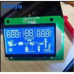 Custom Segment LCD Display HTN Blue Negative White Characters 12 O'Clock Viewing for sale