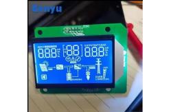 China Custom Segment LCD Display HTN Blue Negative White Characters 12 O'Clock Viewing supplier