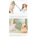 Molar Dog Chew Toy Teeth Cleaner TPR Sucker Draw Rope Ball