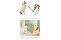 China Molar Dog Chew Toy Teeth Cleaner TPR Sucker Draw Rope Ball supplier
