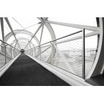 Anti Corrosion Stainless Steel Ferrule Rope Mesh For Corridor / Flyover Protection for sale