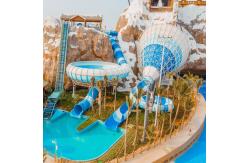 China Curve Fiberglass Pool Water Slide Water Amusement Park Equipment 500kg Capacity supplier