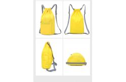 China Recyclable Oxford Drawstring Gym Backpack Custom Logo With Zipper supplier