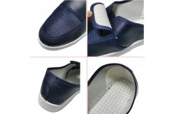 China Blue Antistatic PVC Mesh Fabric Breathable ESD Safety Shoes Reusable Washable supplier