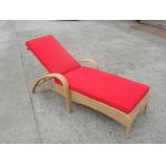 Resin Wicker Chaise Lounge , Foldable Cane Beach Lounge Chair for sale
