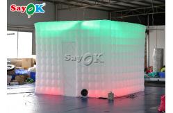 China Wedding Party 3x3x2.4mH  Inflatable Cube Photo Booth With LED Lights supplier
