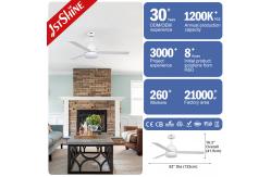 China 6 Speeds Remote Control 52 Modern Dimmable LED Ceiling Fan With Led Light supplier