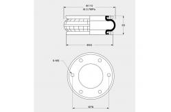 China OEM Air Spring Actuator 086060H-1 Air Spring Bellows With Flange Rings supplier