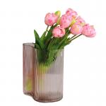 Home soft furnishings, artificial flower bouquets, studio shooting props, 5 double-petaled tulips