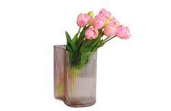 China Home soft furnishings, artificial flower bouquets, studio shooting props, 5 double-petaled tulips supplier
