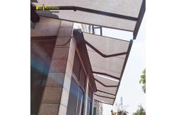 China retractable awning fold arm full cassette awning LED aluminum frame awning supplier