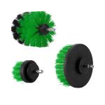 3 Piece Scrub Brush Drill Attachment Kit Green Cleaning Hard Drill Cleaning Brush for sale