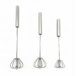 Stainless Steel Manual Egg Beater Semi Automatic Rotary 10 12 14 for sale