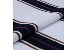 China 100% Cotton Textured Stripe Fabric Grey And Black Soft Yarn Dyed Material supplier