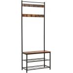 Coat Hall Shoe Bench 3 Tiers Steel Shelf Rack Organizer for sale
