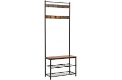 China Coat Hall Shoe Bench 3 Tiers Steel Shelf Rack Organizer supplier