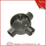 China Aluminum EMT / IMC Conduit Junction Box Three Way Pipe Fitting Customized for sale