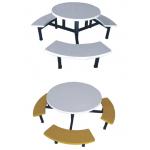 fiberglass or FRP round dining table with stools for sale