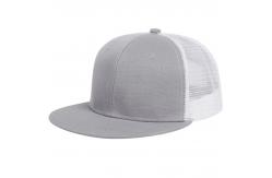 China Blank Plain 6 Panel Trucker Cap Custom Flat Mesh Trucker Hat supplier