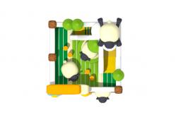 China Children Inflatable Fun City Attractive Sheep Theme Inflatable Outside Amusing Playground supplier