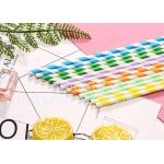 Multi Colors Striped Paper Straws Disposable Biodegradable FDA Approved for sale
