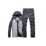 Durable Grey Sports Team Uniforms Elastic Ribbed Waistline With Detachable Hat for sale