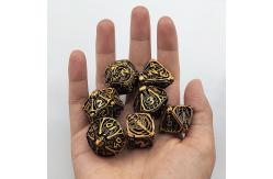 China Skull Metal Hollow Dice Set DND Dungeons And Dragons Polyhedral RPG Hollow Digital supplier