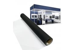 China Durable 260gsm Black Back Polyester Fabric for Event Backdrops and Visual Displays supplier