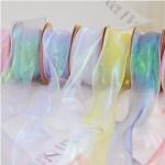 Simple Ribbon Floral Wrapping Material Colorful Fishtail Yarn Handmade Gift 9X9X4 cm Size for sale
