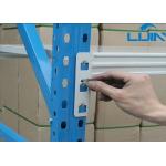 Medium Duty Warehouse Shelving Racks , High Density Steel Warehouse Storage Shelves for sale