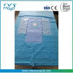 Sterile Hip T-Drape With Reinforced Elastomeric Pear Shaped Aperture Dual Side Pouches for sale