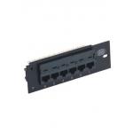 6 Port Rack Mount Patch Panel 1U Cat5e 110 IDC UTP Patch Panel Black Color for sale