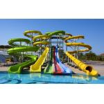 Height 8m Water Park Slide Custom Amusement Rides Fiberglass Slide For Kids for sale