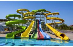 China Height 8m Water Park Slide Custom Amusement Rides Fiberglass Slide For Kids supplier