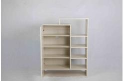China Practical Wooden Home Shoe Cabinet Removeable Shelves With Door Hollow Racks supplier