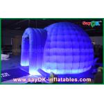 Air Inflatable Tent Blue Oxford Inflatable Air Tent Lighting Round Dome Tent With 4m DIA For Event for sale